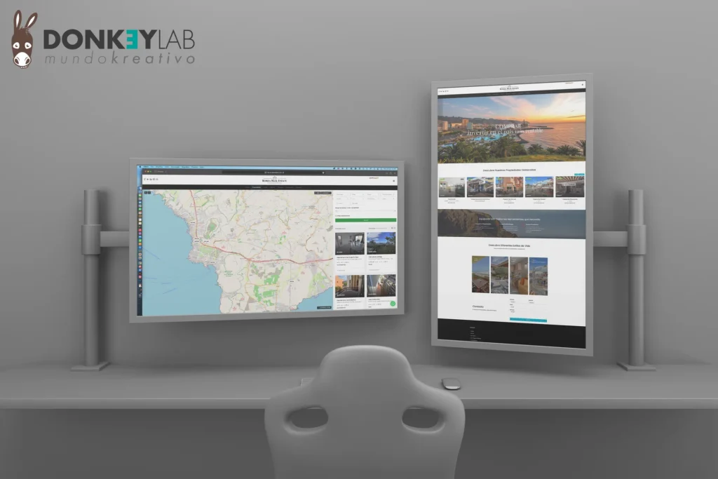 Sito web Borza Real Estate: pagina principale con prenotazione online
