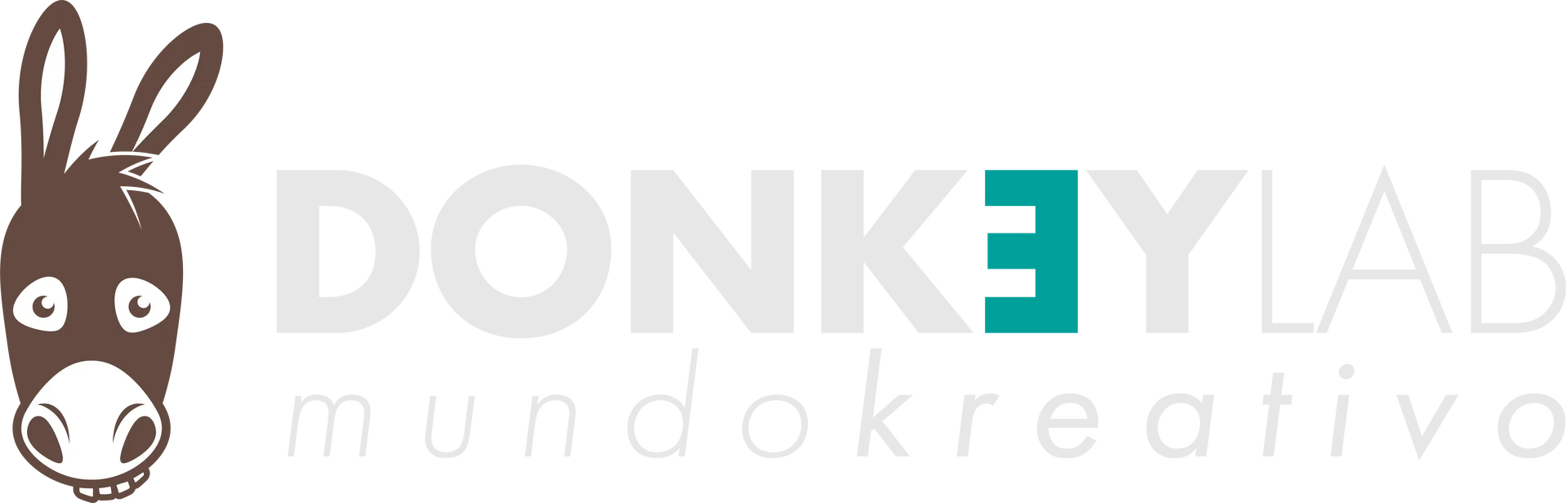 Logo Donkey Lab in negativo bianco