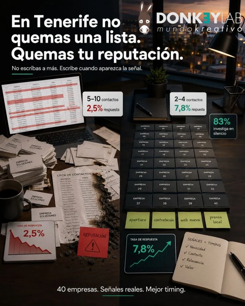 Cold email B2B: 5-10 contatti con il 2,5% di risposta contro 2-4 contatti con il 7,8%