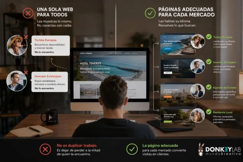 Sito per più mercati: una sola pagina per tutti contro pagine adatte a ogni mercato